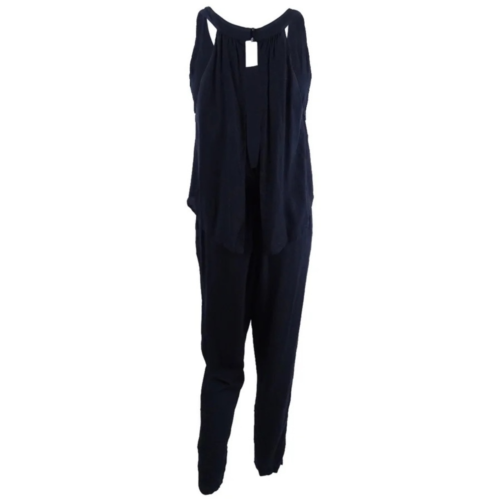 CHELSEA SKY WOMENS POPOVER SLEEVELESS JUMPSUIT - Picture 2 of 9